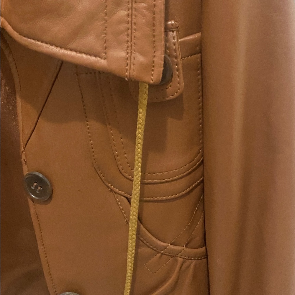 Cache Tan Leather Jacket - Picture 5 of 6